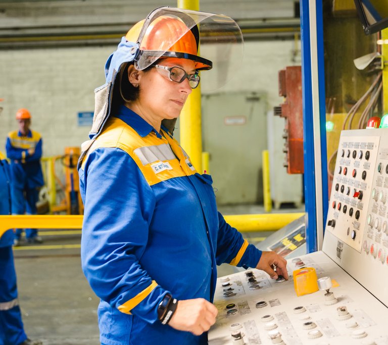 Beim Anguss vom Steuerstand aus