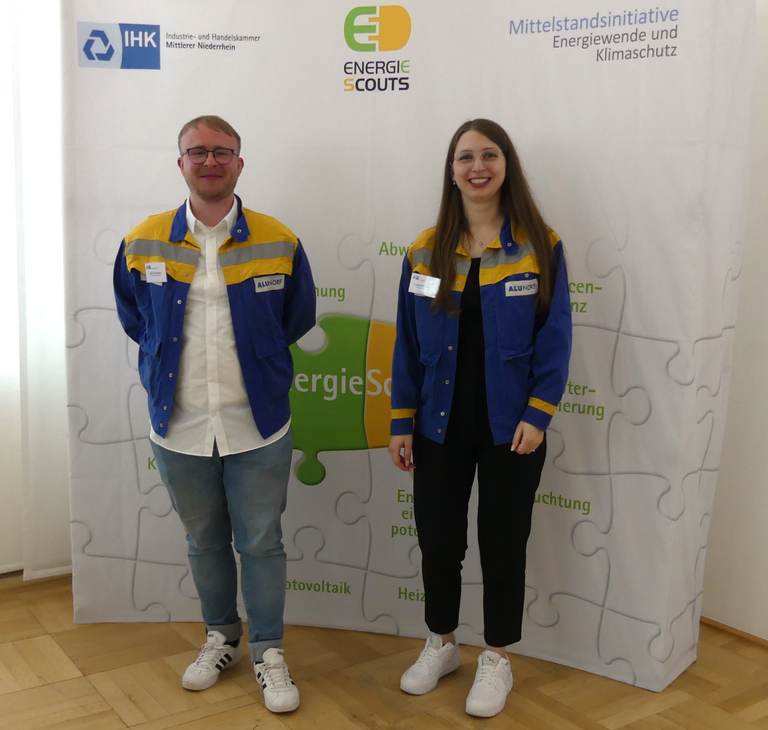 Energiescouts 2023: Kai Fausten & Luca Dohmen (nicht im Bild: Amous Antonys - Foto: IHK)